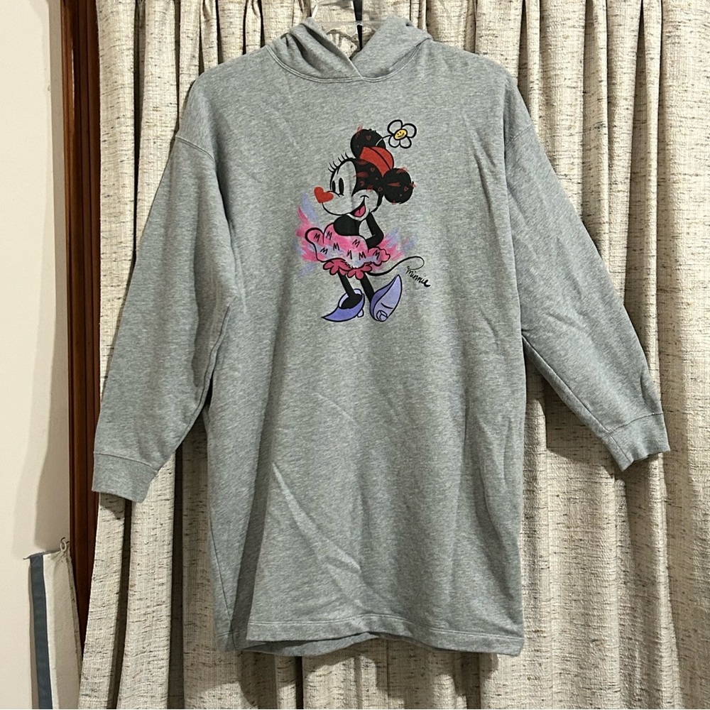 Uniqlo x Disney Minnie Mouse Hooded Sweatshirt Dress - Small